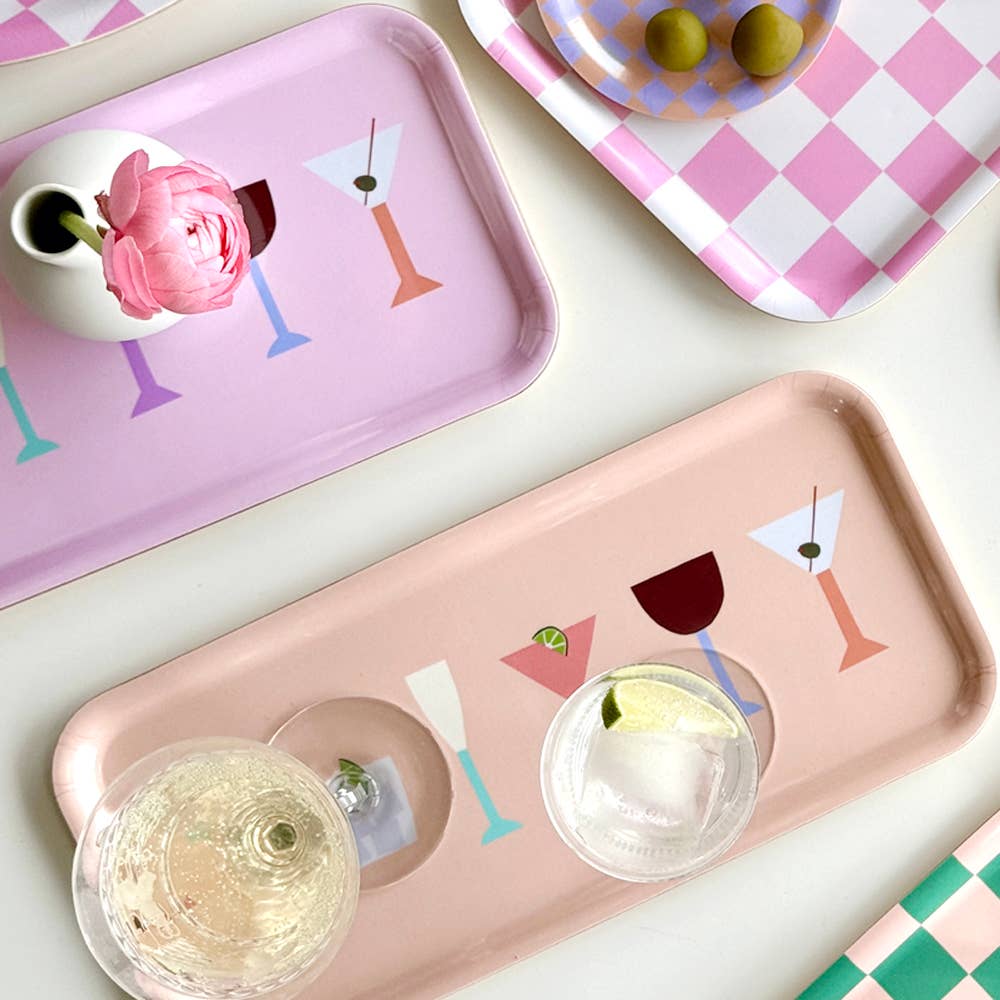Bandeja rectangular "cocktails"