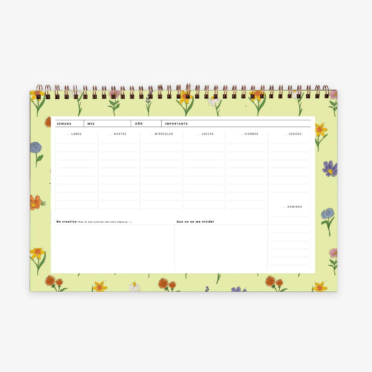 Organizador Semanal "Flores"