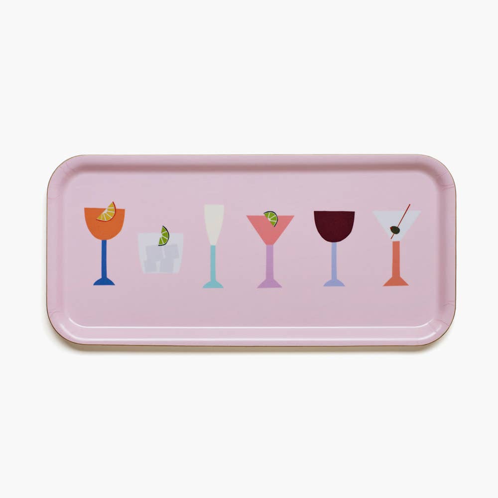 Bandeja rectangular "cocktails"