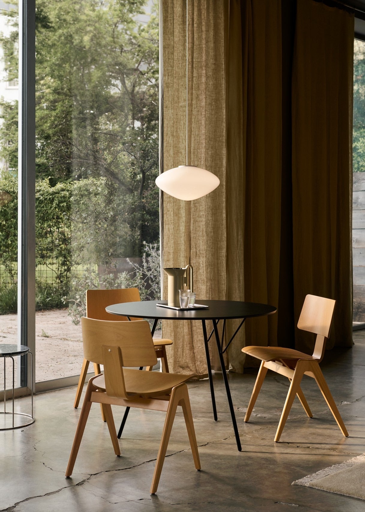 Mist Pendant AP16 — ATD_Retail_2025_Mist AP16_Daystak RD1_Momento JH38_Collect SC60_Collect SC78_Wire Stool VP11_Marble Top Wire Stool VP11_RFH Terrace RD4