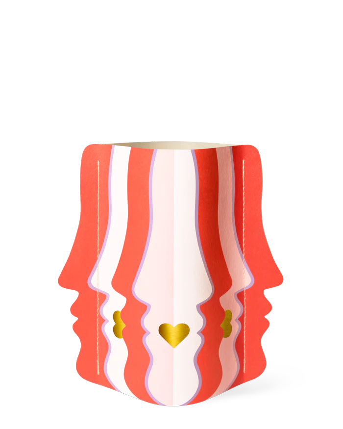 Mini Jarrón de Papel "Beso"