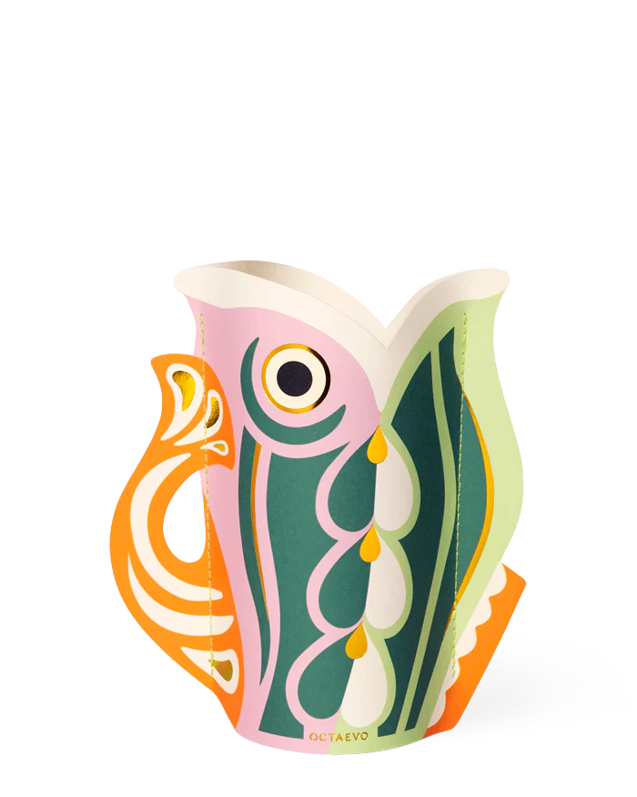 Mini Jarrón de Papel Pez