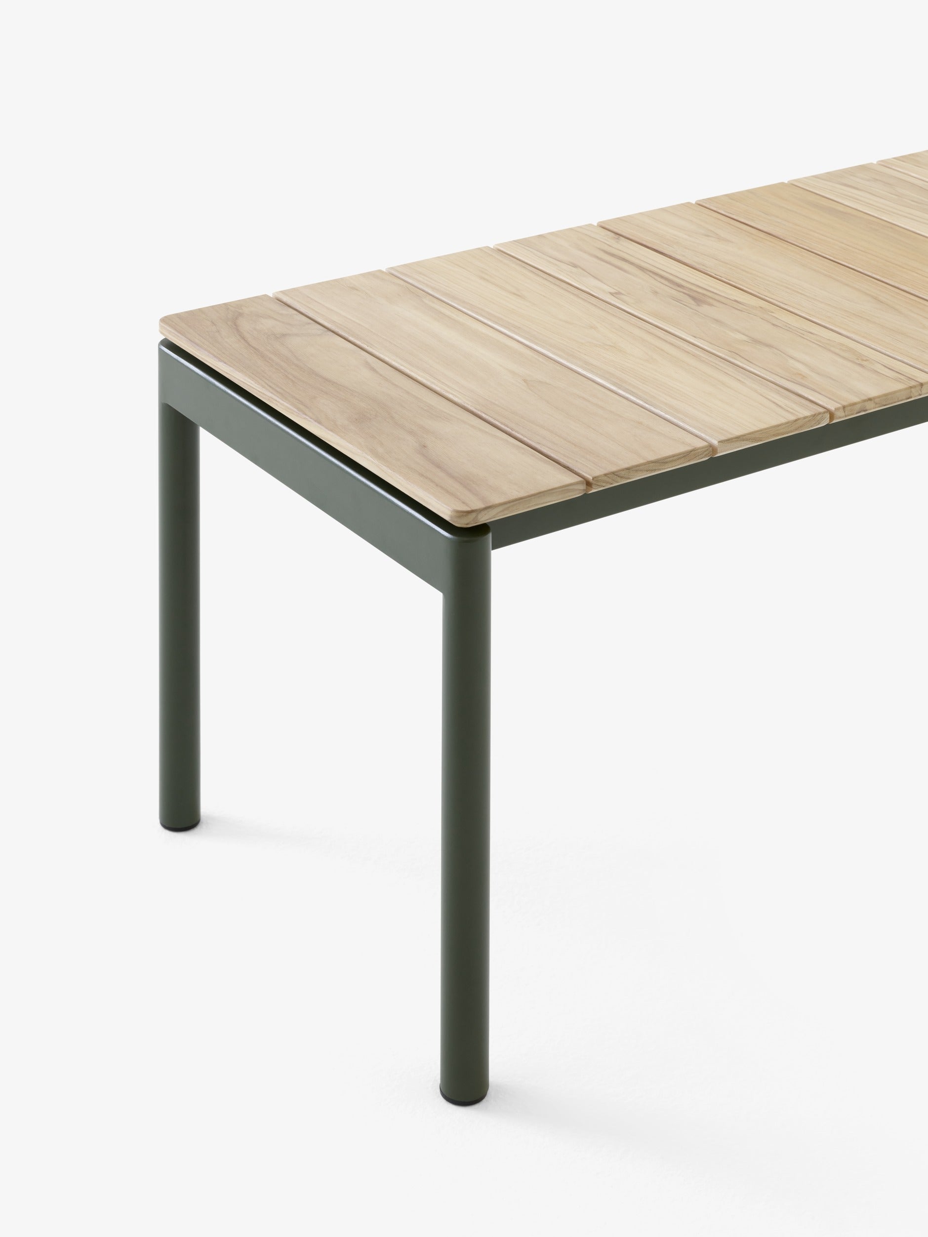 Seat Pad Ville Outdoor Bench AV27 — Ville AV27-AV28_Bronze Green w. Teak