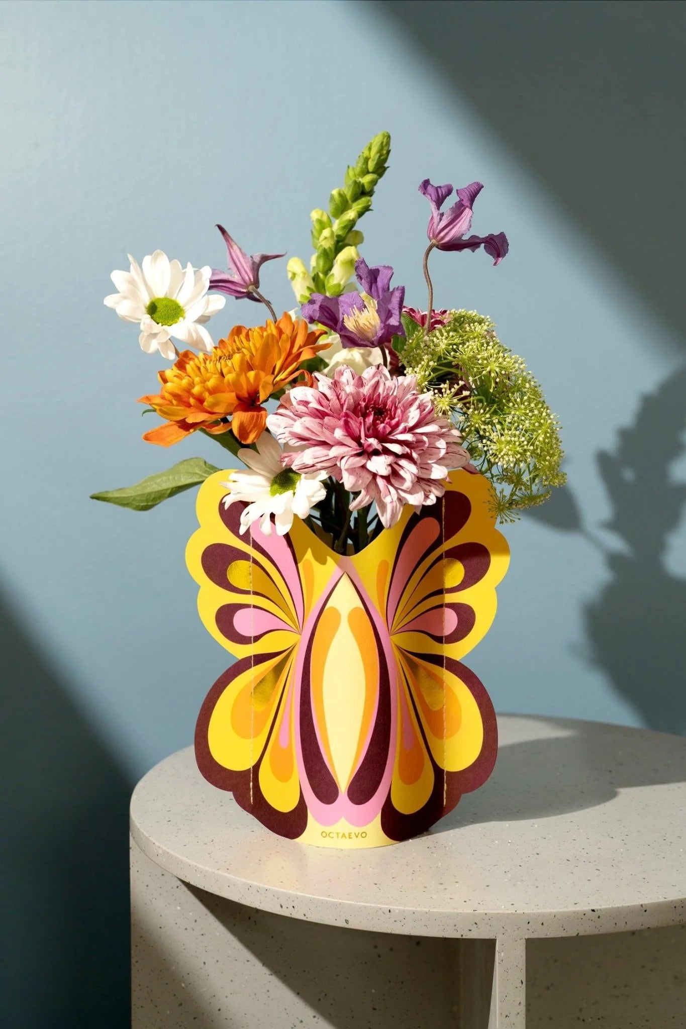 Mini Jarrón de Papel Mariposa