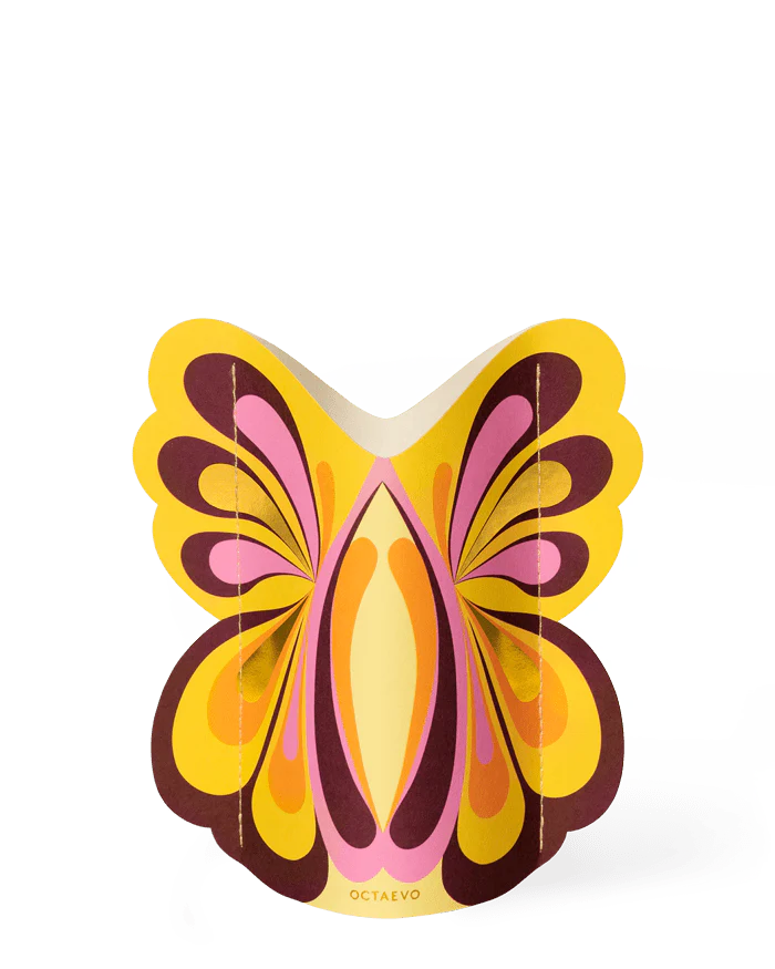 Mini Jarrón de Papel Mariposa