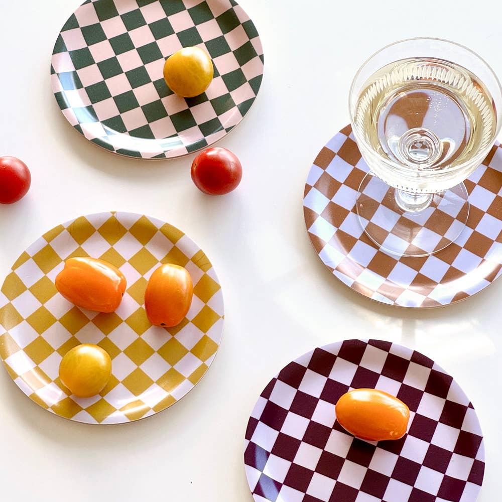 Set de 4 posavasos Checker