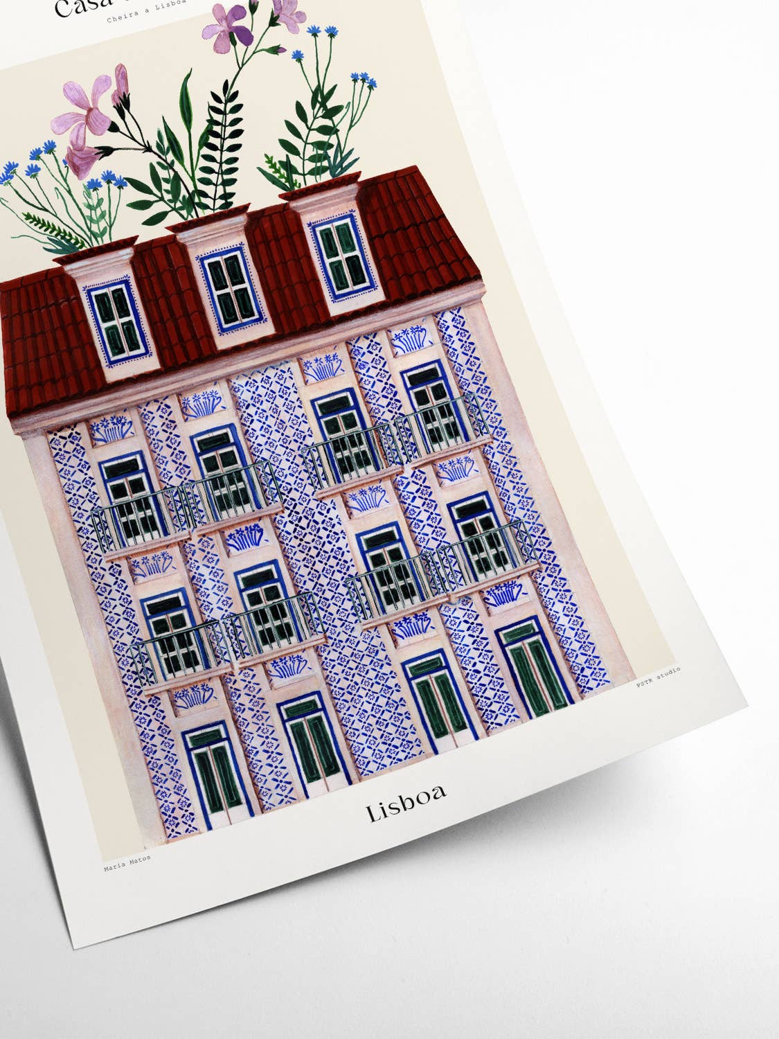 Póster de arte fino Matos - Casa de Flores - Lisboa II