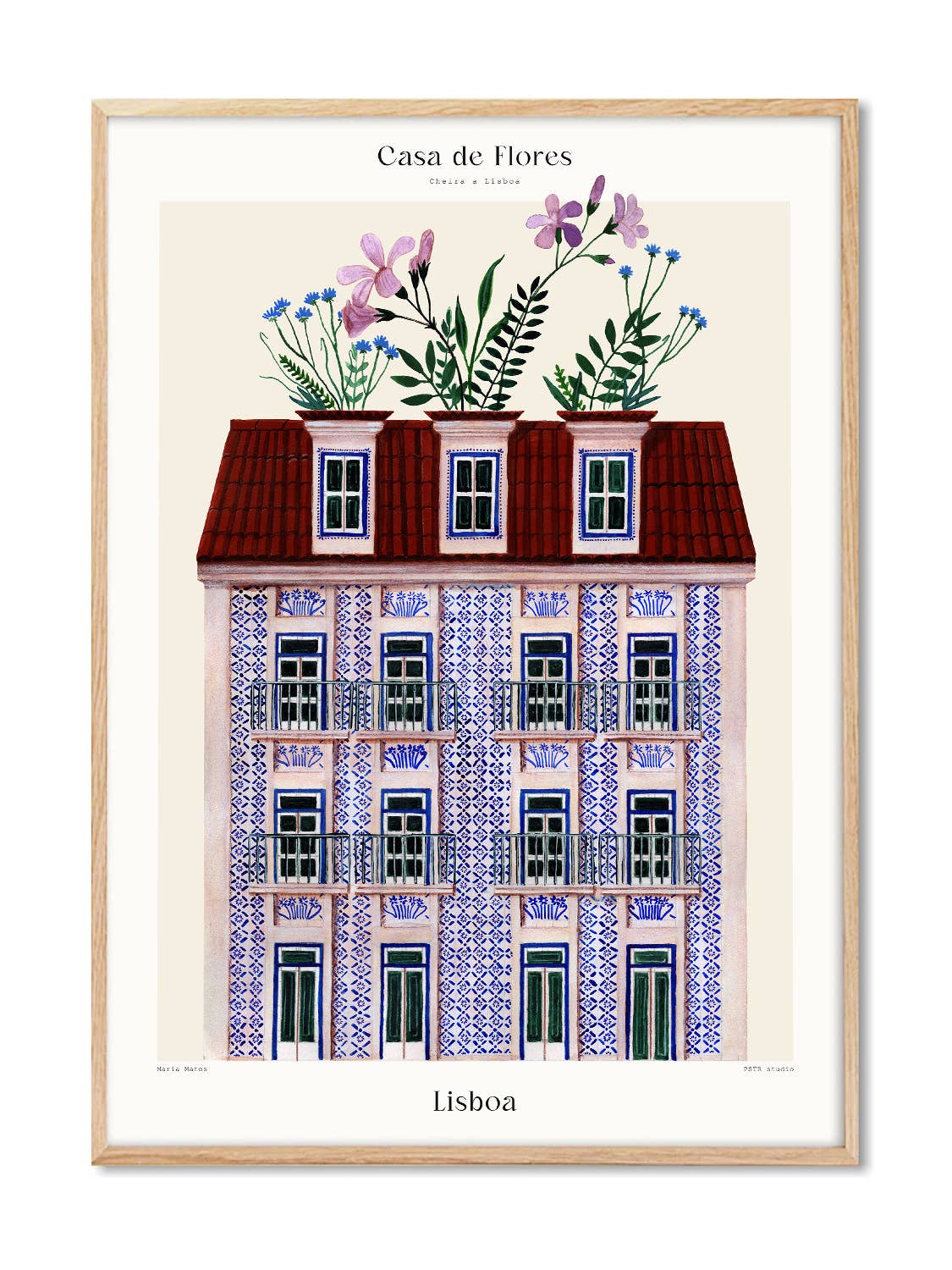 Póster de arte fino Matos - Casa de Flores - Lisboa II