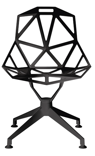 Silla Chair One 4Star negra sin cojín